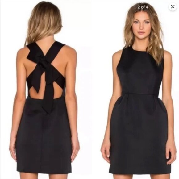 kate spade Dresses & Skirts - Kate Spade Bow Back Little Black Dress size 12 with open bow tie back